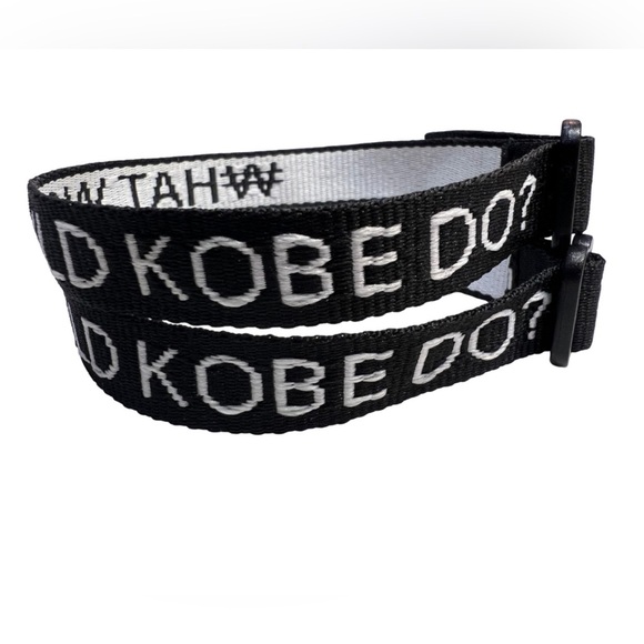 Kobe what would Kobe Bryant do bracelet wrist basketball black hooper band wwkd - Picture 1 of 5